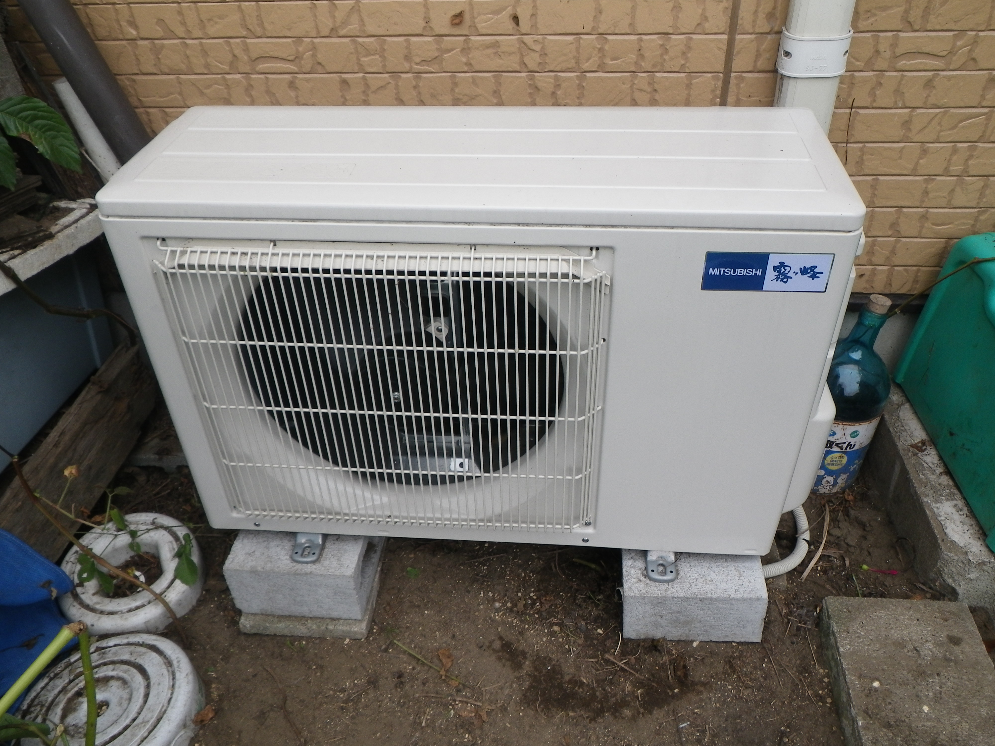 エアコン室外機の掃除後