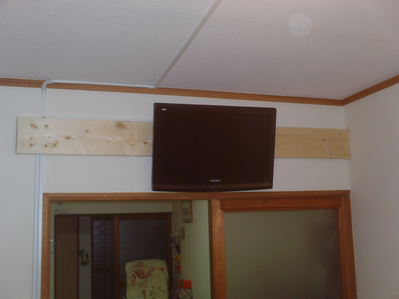 液晶テレビ取付後