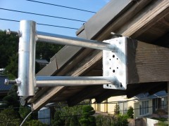 地デジアンテナ工事、梁にサイドベース 地デジアンテナ工事、梁にサイドベース
